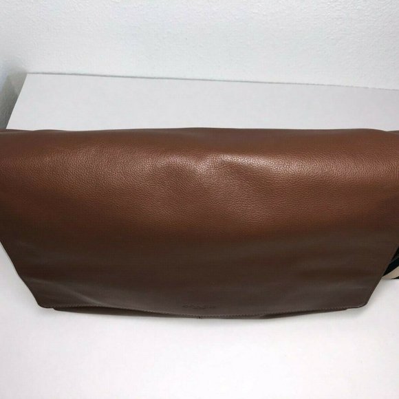 Coach Charles Men's Large Brown Leather Messenger Bag NWOT - Picture 3 of 8